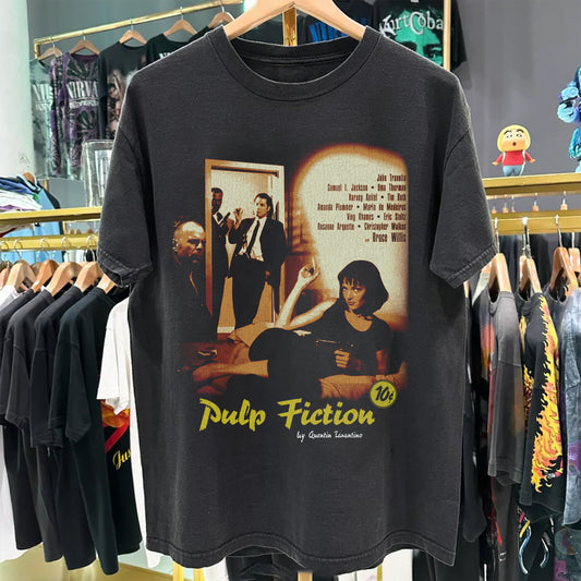 QUENTIN 'PVLP FICTION' BLACK T-SHIRT