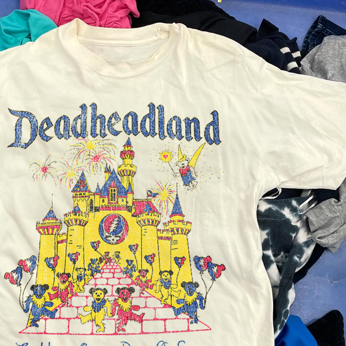 DEADHEADLAND VINTAGE WHITE WASHED T-SHIRT