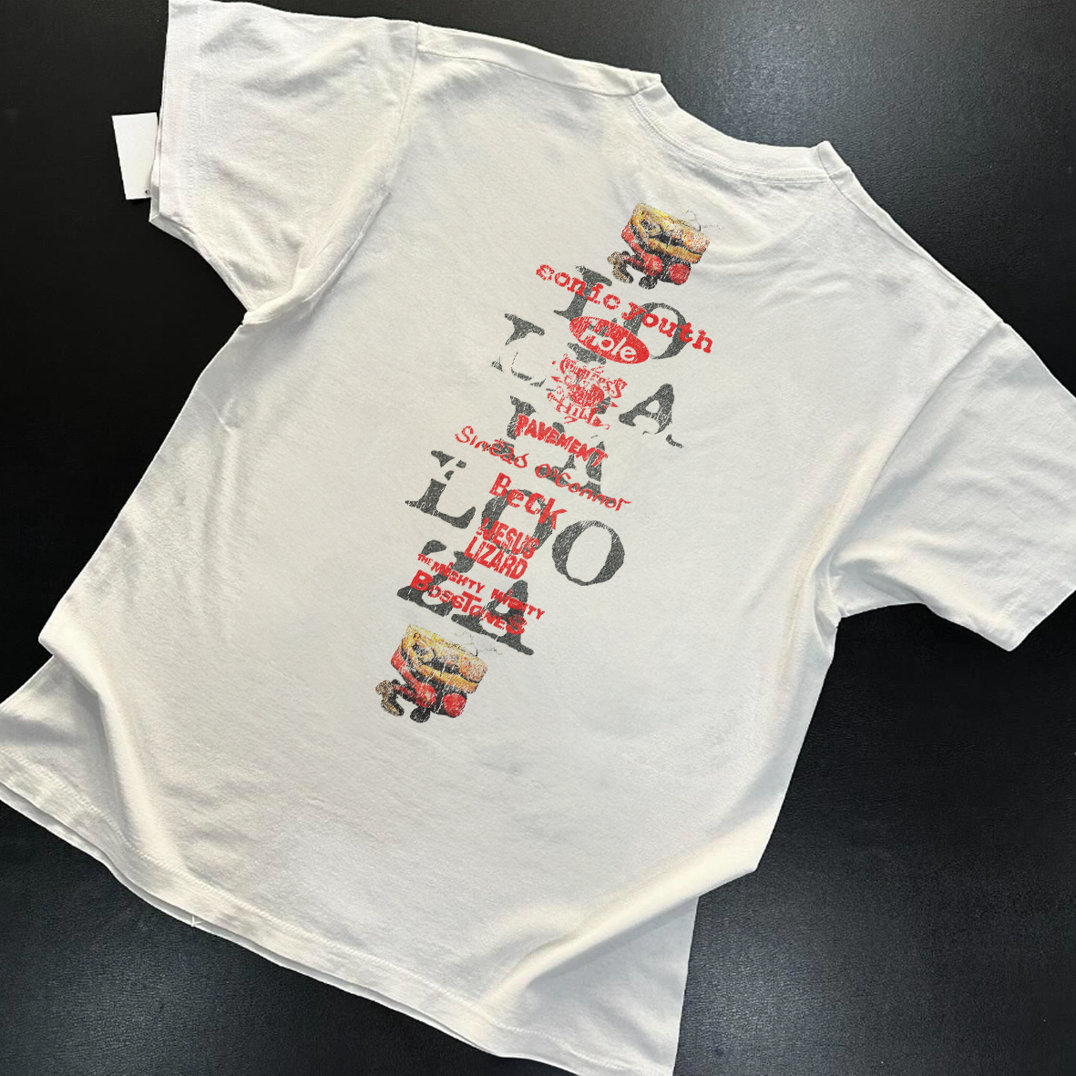 LOLLAPOLOOZA '95 RARE WHITE WASHED T-SHIRT