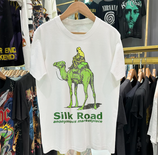 SILK R0AD PROMO VINTAGE WASHED WHITE TSHIRT